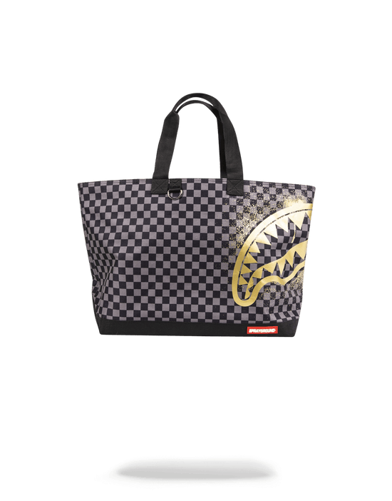 Sprayground SHARKS IN PARIS GOLD STENCIL TOTE