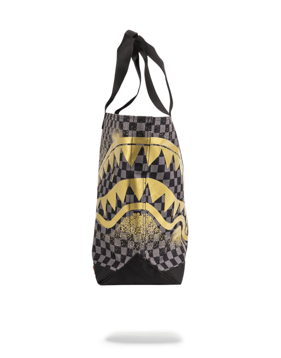 Sprayground SHARKS IN PARIS GOLD STENCIL TOTE