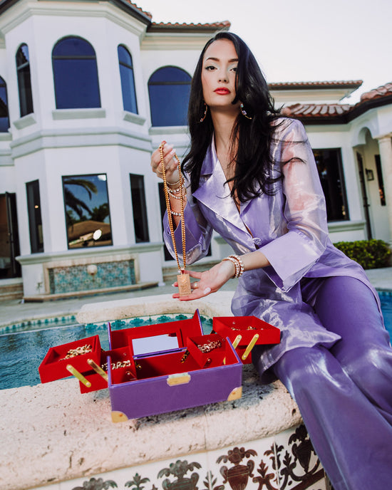 Sprayground SHARKS OF THE GOLD OCEAN JEWELRY CASE