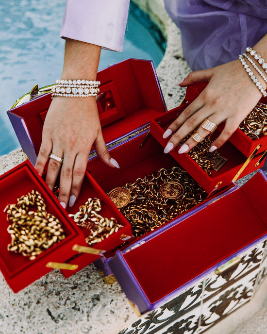 Sprayground SHARKS OF THE GOLD OCEAN JEWELRY CASE