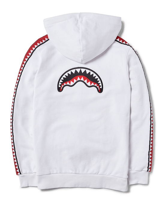 Sprayground SHARKTRACK SPUCCI ZIPUP HOODIE (WHITE)