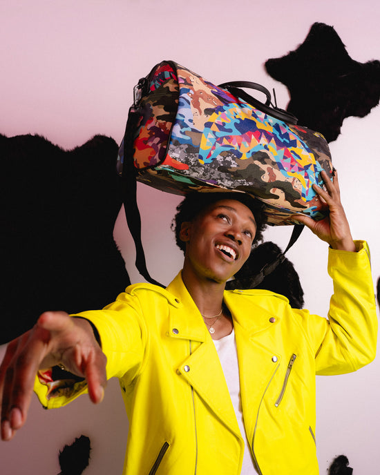 Sprayground SLICED AND DICED CAMO DUFFLE