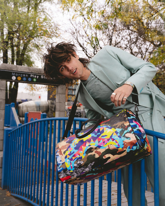 Sprayground SLICED AND DICED CAMO DUFFLE