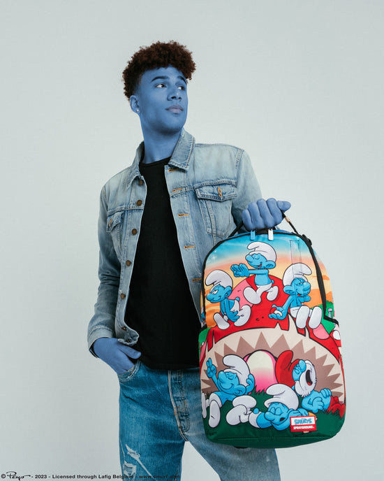 Sprayground SMURFS MUSHROOM CHILL BACKPACK