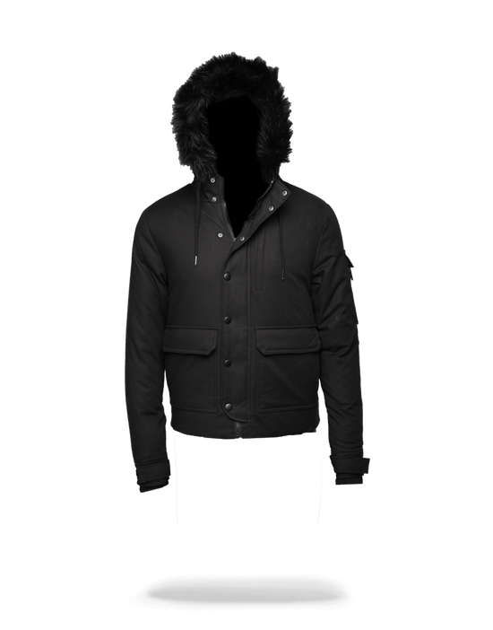 sprayground SOLID BLACK CHOPPER JACKET