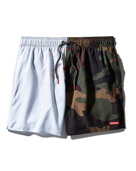 sprayground SPLIT BITE CAMO SHOTO SWIM TRUNKS
