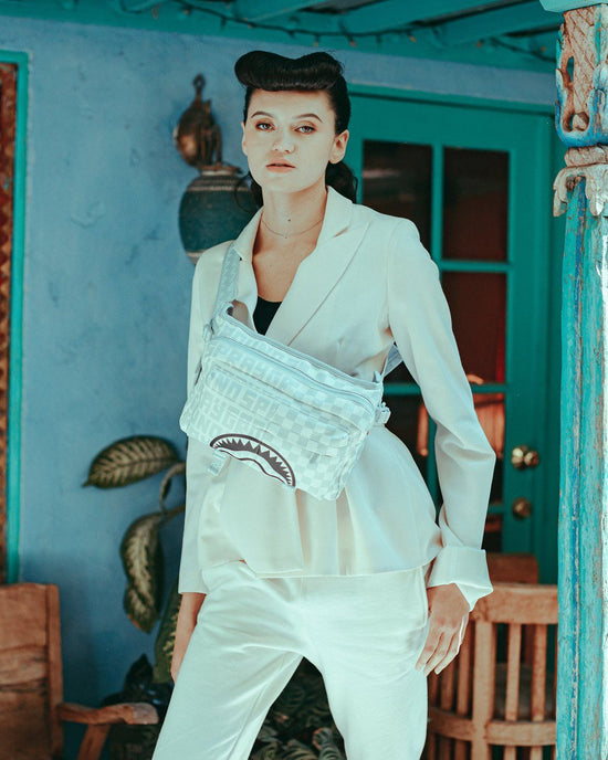 Sprayground SPLIT THE CHECK (PEARL) CARGO CROSSBODY