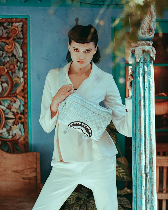 Sprayground SPLIT THE CHECK (PEARL) CARGO CROSSBODY