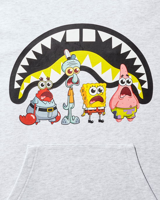 Sprayground SPONGEBOB CREW SHARK HOODIE (LIGHT GREY)