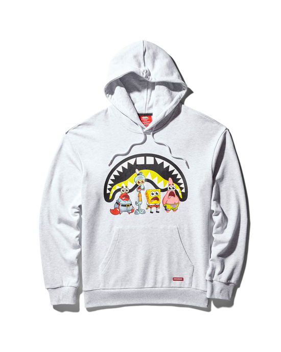 sprayground SPONGEBOB CREW SHARK HOODIE (LIGHT GREY)