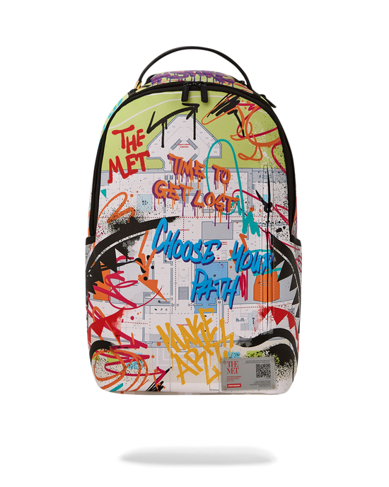sprayground THE MET MAP CHOOSE YOUR PATH BACKPACK