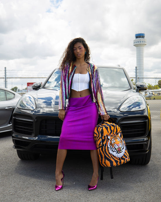 Sprayground TIGER COZY VELOUR FUR BACKPACK