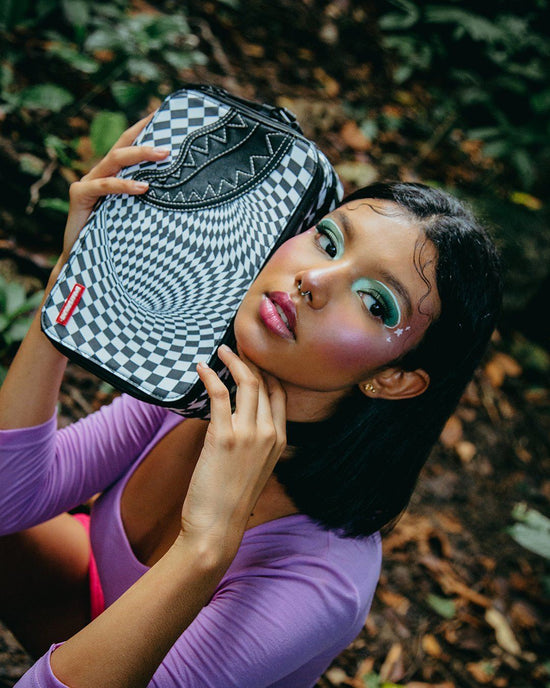 Sprayground TRIPPY CHECK TOILETRY AKA MONEY BAG