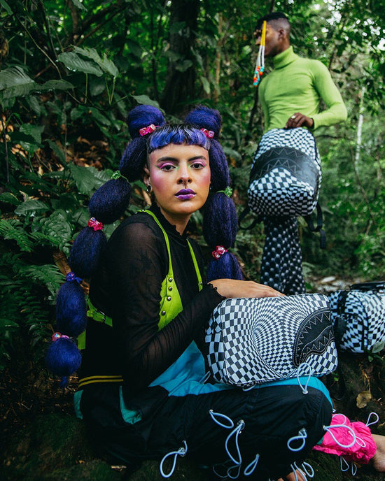 Sprayground TRIPPY CHECK TOILETRY AKA MONEY BAG