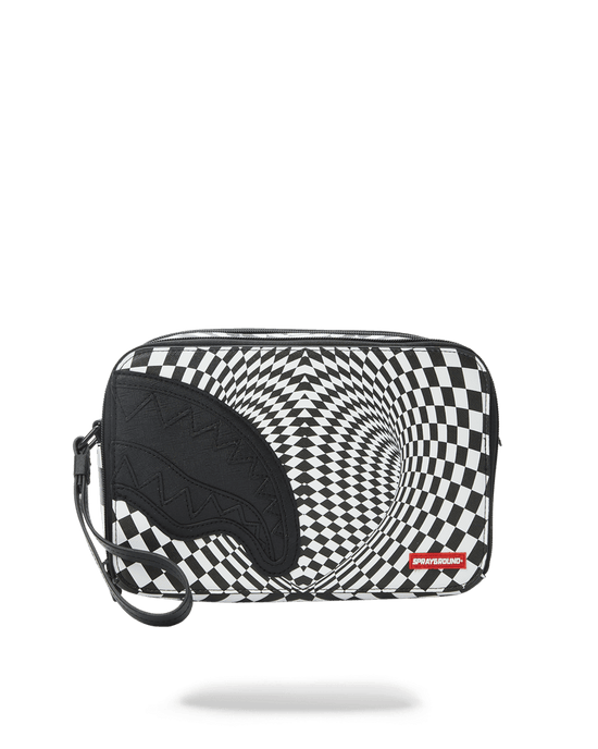 sprayground TRIPPY CHECK TOILETRY AKA MONEY BAG