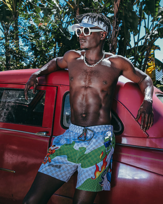 Sprayground WTF ART SHOTO SWIM TRUNKS