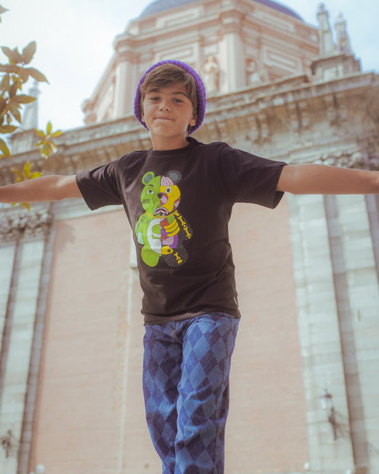 Sprayground YOUTH ANATOMY BEAR T-SHIRT BLACK