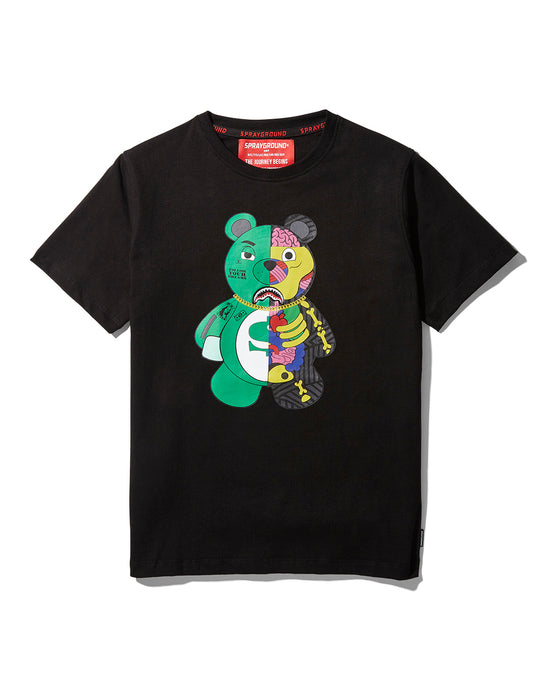 sprayground YOUTH ANATOMY BEAR T-SHIRT BLACK