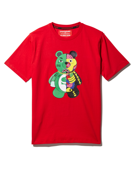 Sprayground YOUTH ANATOMY BEAR T-SHIRT RED