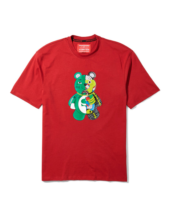 Sprayground YOUTH ANATOMY BEAR T-SHIRT RED