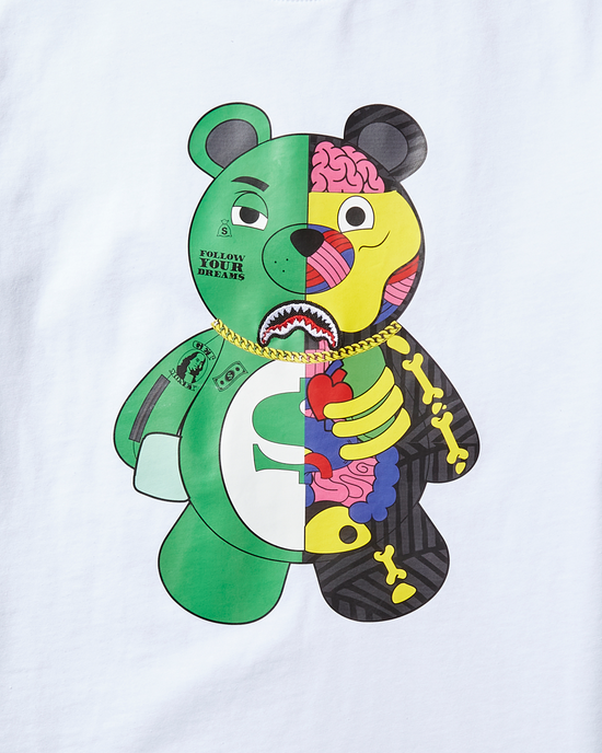 Sprayground YOUTH ANATOMY BEAR T-SHIRT WHITE