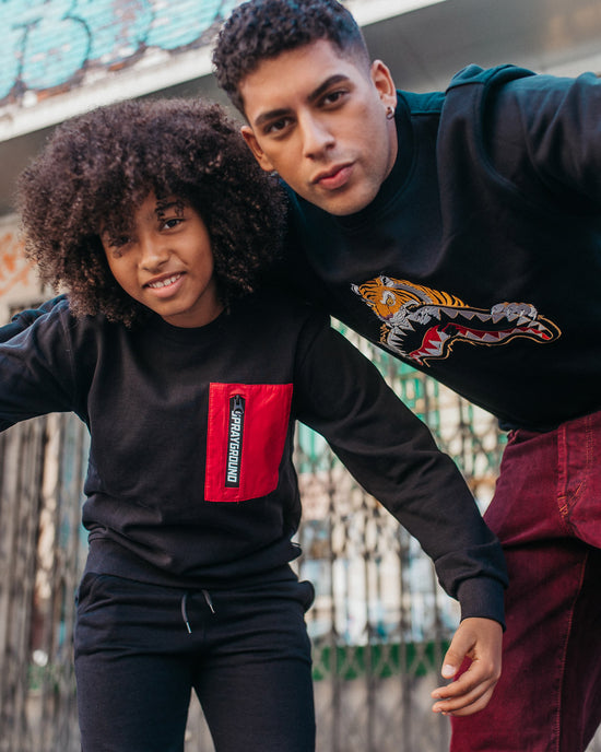 Sprayground YOUTH TIGER BLACK CREW