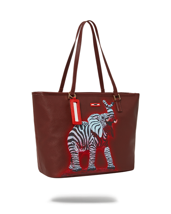 Sprayground ZEBRA ELEPHANT RON ENGLISH COLLAB TOTE