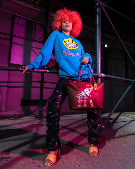 Sprayground ZEBRA ELEPHANT RON ENGLISH COLLAB TOTE