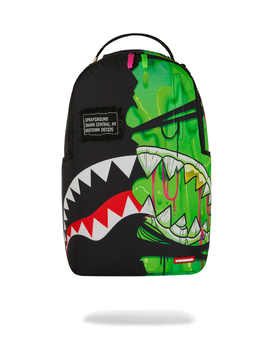 sprayground ZOMBIE OOZE SHARK CENTRAL BACKPACK