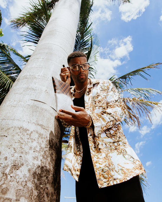 Sprayground SPRAYSHARKS WORLDWIDE CROSSOVER CLUTCH W/ SHOULDER STRAP