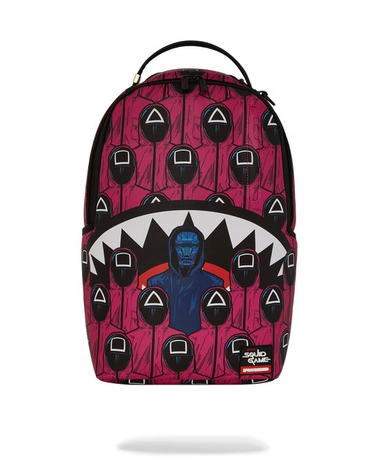 sprayground SQUID GAME COLLAB FRONT MAN & PINK GUARD SHARKS BACKPACK