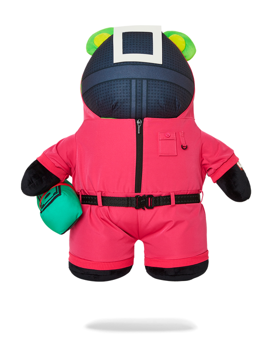 sprayground SQUID GAME COLLAB PINK SOLDIERS BEAR BACKPACK