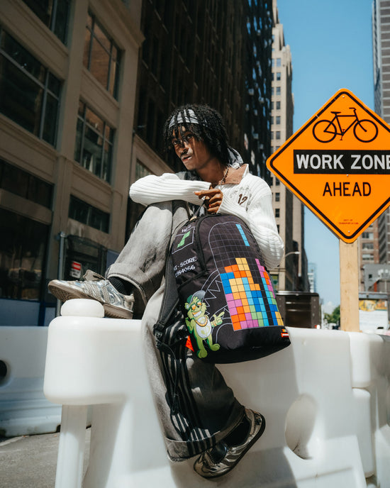 Sprayground TETRIS WITH DIABLO AND MONEY BEAR BACKPACK