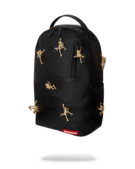Sprayground THE LOST IN SPACE BACKPACK (10 3D GOLD METAL ASTRONAUTS)