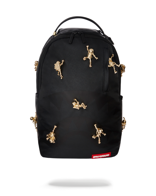 sprayground THE LOST IN SPACE BACKPACK (10 3D GOLD METAL ASTRONAUTS)