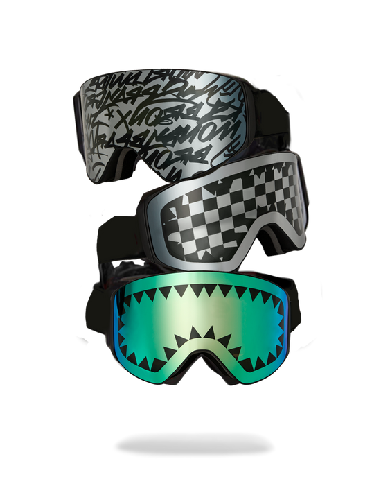 sprayground THE STREET MOUNTAIN SKI GOGGLES (INTERCHANGEABLE 3 LENSES)