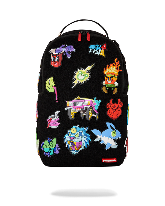 Sprayground TRANCE PARTY PATCHES BACKPACK (23 VELCRO REMOVABLE PATCHES)