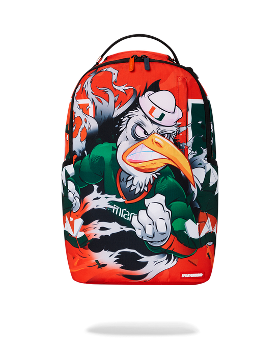 sprayground UNIVERSITY OF MIAMI CLAP BACK DLXSR BACKPACK