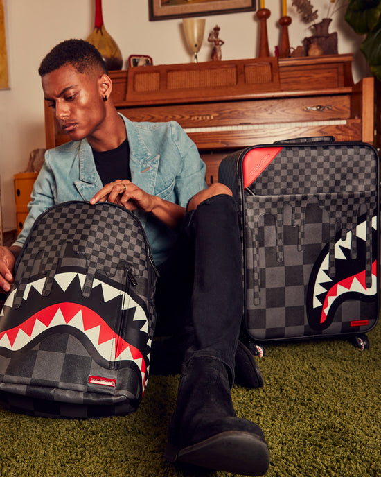 Sprayground XTC GREY SHARKS IN PARIS JETSETTER CARRY-ON LUGGAGE