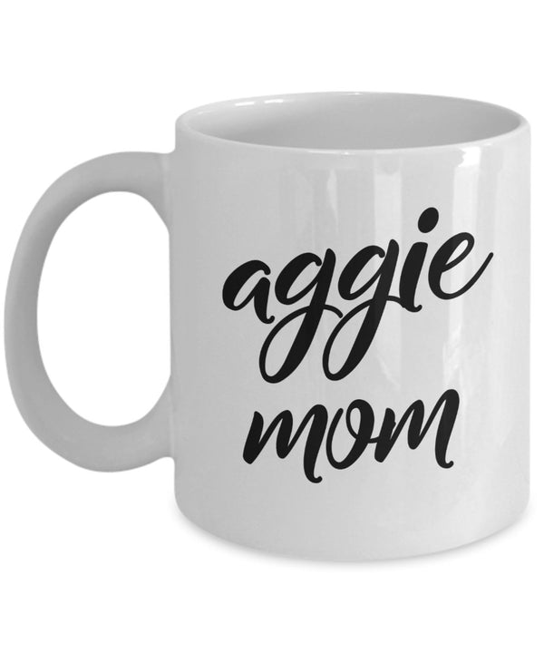 spreadpassion Aggie Mom Mug - Funny Tea Hot Cocoa Coffee Cup - Novelty Birthday Gift Idea White Variant sold out or unavailable