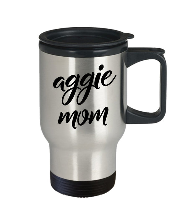 Spreadpassion Aggie Mom Travel Mug - Funny Tea Hot Cocoa Coffee Insulated Tumbler - Novelty Birthday Gift Idea