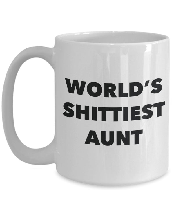 Spreadpassion Aunt Mug - Coffee Cup - World's Shittiest Aunt - Aunt Gifts - Funny Novelty Birthday Present Idea White Variant Sold Out Or Unavailable