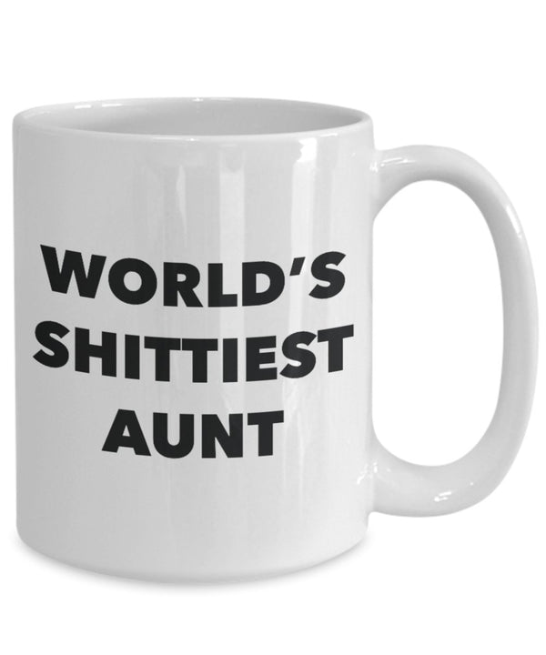 Spreadpassion Aunt Mug - Coffee Cup - World's Shittiest Aunt - Aunt Gifts - Funny Novelty Birthday Present Idea White Variant Sold Out Or Unavailable