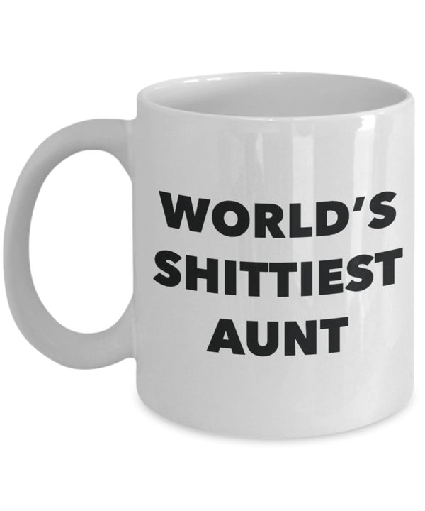 spreadpassion Aunt Mug - Coffee Cup - World's Shittiest Aunt - Aunt Gifts - Funny Novelty Birthday Present Idea White Variant sold out or unavailable