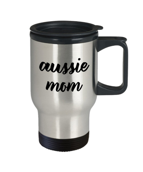 Spreadpassion Aussie Mom Travel Mug - Funny Tea Hot Cocoa Coffee Insulated Tumbler - Novelty Birthday Gift Idea