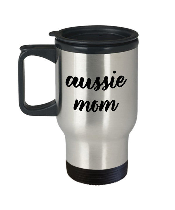 spreadpassion Aussie Mom Travel Mug - Funny Tea Hot Cocoa Coffee Insulated Tumbler - Novelty Birthday Gift Idea
