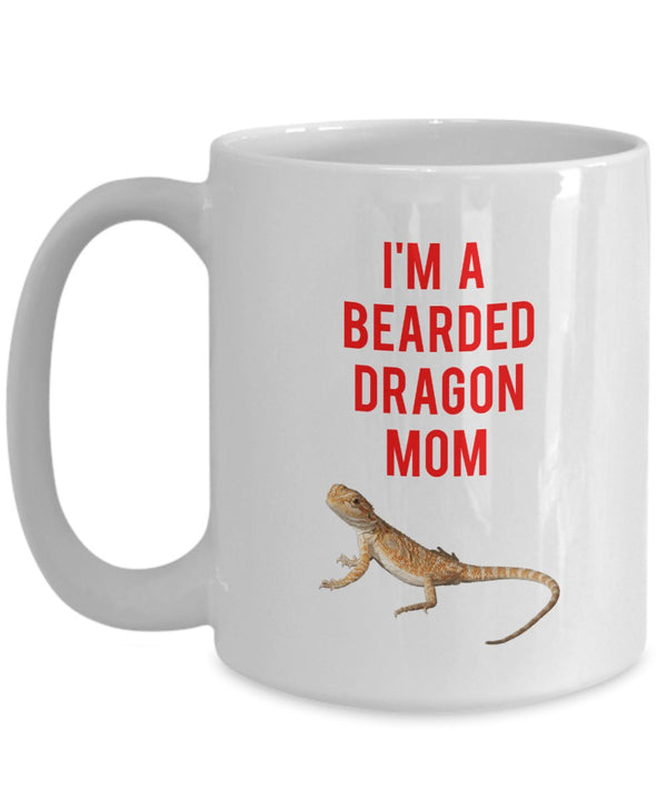 Spreadpassion Bearded Dragon Mom Mug - Funny Tea Hot Cocoa Coffee Cup - Novelty Birthday Christmas Anniversary Gag Gifts Idea