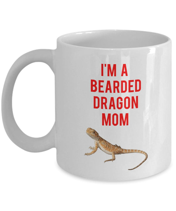 spreadpassion Bearded Dragon Mom Mug - Funny Tea Hot Cocoa Coffee Cup - Novelty Birthday Christmas Anniversary Gag Gifts Idea