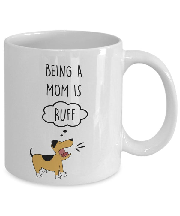 Spreadpassion Being A Mom Is RUFF Mug - Funny Tea Hot Cocoa Coffee Cup - Novelty Birthday Christmas Anniversary Gag Gifts Idea White Variant Sold Out Or Unavailable