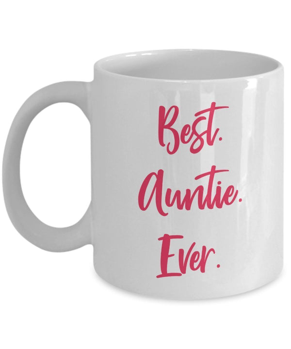 spreadpassion Best Auntie Ever Mug - Funny Tea Hot Cocoa Coffee Cup - Novelty Birthday Christmas Anniversary Gag Gifts Idea White Variant sold out or unavailable